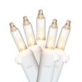 thumbnail image 1 of Holiday Time 100-Count Clear Incandescent Mini Christmas Lights, with White Wire, 19.2', 1 of 5