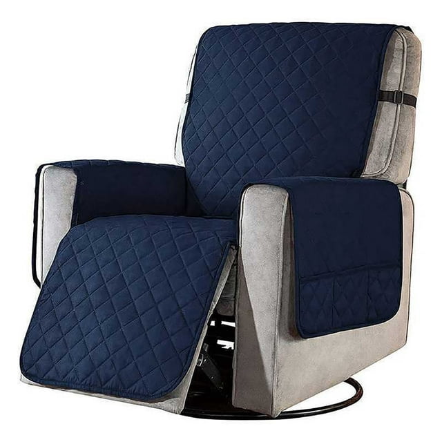 Housse de Canapé Réversible 2024, Housse de Fauteuil Inclinable avec Poches Latérales, Protecteur Lavable avec Sangles Élastiques pour Enfants, Chien Beige