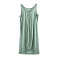 thumbnail image 1 of Wdfiry Nuisette pour Femmes en Modal Grande Taille Sans Manches Débardeur Robe de Nuit Couleur Unie Décontractée Froncée Longue Robe de Nuit Tenue d'Intérieur, 1 of 3