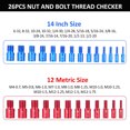 thumbnail image 2 of Thread Checker,Male/female 14 And Bolt Checker And Identifier Suitable Checker And Bolt And 12 Bolt 14 Inch 26pcs Male/female Identifier Box Checker Or 26pcs Identifier Or 14, 2 of 7