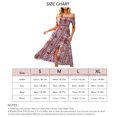 thumbnail image 5 of ANGGREK One Piece Off Shoulder Dress, Off Shoulder Slit Long Dress Floral Printed For Daily Life, 5 of 5