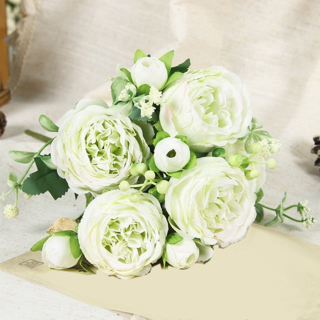 LSLJS Beautiful Artificial Silk Fake Flowers Wedding Valentines Bouquet Bridal Decor, Valentine's Day Decorations