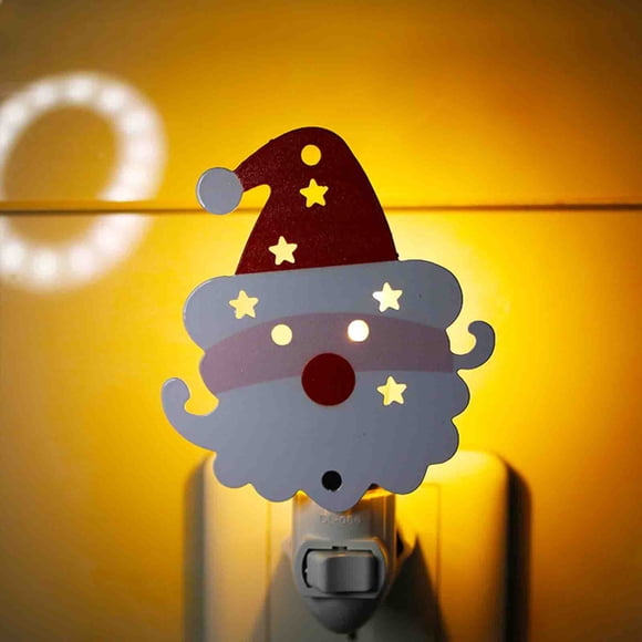 EGNMCR Christmas Decorations, Christmas Night Light Night Lights Plug Into Wall Cute Night Light For Kids Plug In Nightlight Rotatable For Christmas Decorations Party p lastic lamp