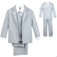 thumbnail image 3 of Altotux Garçon Bébé Tout-Petit Enfant Ado Formel Mariage Fête Smoking Gris Pâle S-20, 3 of 8