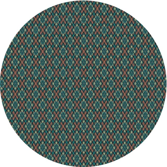 Ahgly Company Tapis Rond Lavable en Machine Intérieur Transitionnel Vert, 6 Pieds Rond