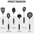 thumbnail image 2 of Daily Kitchen Utensils Set Silicone and Stainless Steel Non-stick Cookware Heat-resistant Cookware Eight-piece Household Kitchen Utensils Set, 2 of 6