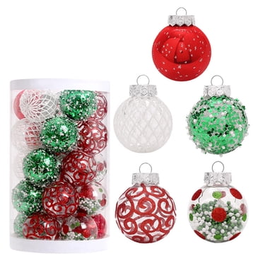 Rbaofujie Christmas Balls 25pcs Christmas Tree Ornament Pendant Party Supplies Tree Hanging Plastic Christmas Decorations Clearance