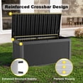 thumbnail image 4 of EasyUp 260 Gallon Resin Deck Box, Lockable Patio Outdoor Storage Box for Furniture, Garden Tools and Tools Storage, Waterproof Outside Storage Boxes（Black Pattern）, 4 of 7