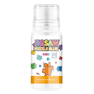 Jigsaw Puzzle Glue, 60ML Jigsaw Glue with Sponge Head, Non- and Quick Dry Puzzle Sealer