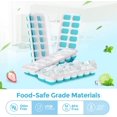 thumbnail image 4 of Ice Cube Trays 4 Pack, Easy-Release Silicone and Flexible 14-Ice Cube Trays with Spill-Resistant Removable Lid, BPA Free, for Cocktail, Beer, Stackable Flexible Ice Molds, 4 of 9