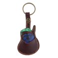thumbnail image 3 of 1 Piece Guitar Pick Plectrum Case Bag Key Ukulele , PU Leather Holder, as described, 3 of 10