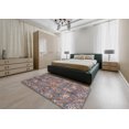 thumbnail image 4 of Ahgly Company Indoor Square Abstract Rosy Purple Oriental Area Rugs, 7' Square, 4 of 6