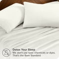 thumbnail image 3 of Bare Home Microplush Fleece Sheet Set - Ultra Soft - Deep Pocket - King, Cream, 3 of 7