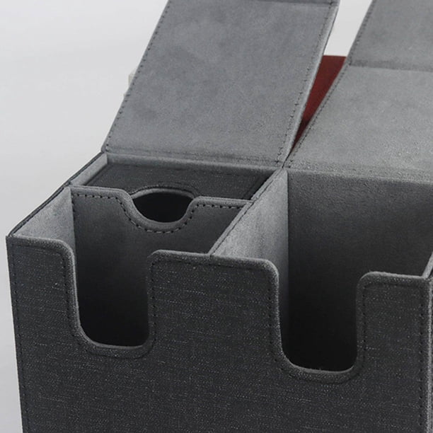 Boîte de Rangement pour Deck de 160 Cartes Étui de Collection Contenant de Cartes de Collection pour MTG TCG Noir Rouge