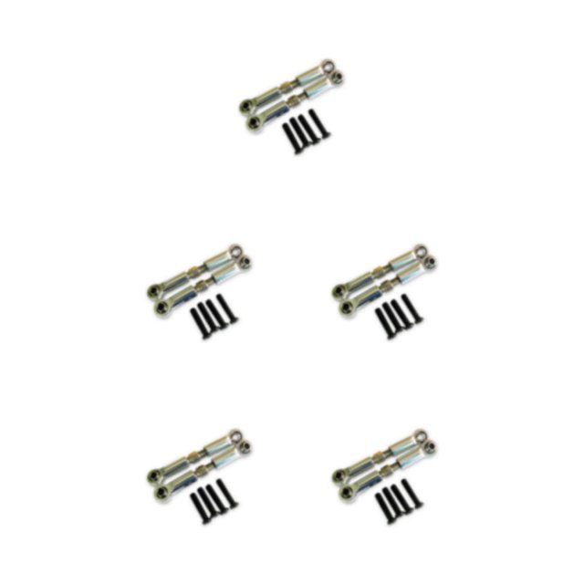 Smilepp Aluminum Alloy Front Rear Servo Link For 1/18 Hobbico Dromida RC Car S Performance With Premium Aluminum Alloy Front silver 5Set