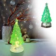 thumbnail image 2 of Lksixu Crystal Christmas Tree, Christmas Decorations 5.1" Pre-lit Tabletop Christmas Tree Figurine with LED Lights, Battery Operated Glowing Xmas Tree Night Lamp Table Centerpiece for Holiday Party, 2 of 7