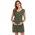 thumbnail image 1 of Fankiway Liquidation de Maternité Robes de Maternité pour Femmes Grossesse Sans Manches Col Rond Robe de Couleur Unie Grande Taille Vêtements de Maternité en Liquidation, 1 of 7