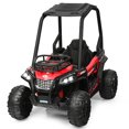 thumbnail image 4 of Gymax Voiture UTV pour Enfants 12 V à Batterie, Camion à Chevaucher avec Télécommande, Musique MP3, Rouge, 4 of 10