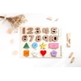 thumbnail image 1 of Creative Beginning Wooden Preschool Puzzle for Kids Ages 3-5 with Tracers & Chalkboard Base, ABC Learning, Number, Shape and Colour Matching Game Educational Toy, 1 of 10