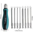 thumbnail image 3 of Ensemble de 9 Pcs/pqt Tournevis Rainurés Magnétiques Autobloquants Métriques Ensemble d'Outils à Main Réparation Domestique Trousse d'Outils pour Tournevis à Main, 3 of 8