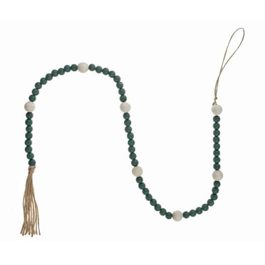 Dual Wood Bead Garland (Green)