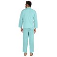 thumbnail image 4 of Inkmeso Ensemble de Pyjama Classique Uni en Coton, Pyjama Boutonné pour Hommes, 2 Pcs, Tenue de Nuit, 4 of 7