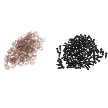 Esquirla 100Pcs Plastic Screw Eyes Washers Doll Bear Plush Decoration 5mm