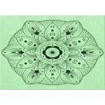 thumbnail image 1 of Ahgly Company Machine Washable Indoor Rectangle Transitional Mint Green Area Rugs, 8' x 10', 1 of 7