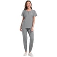 thumbnail image 1 of Ensemble de Sarraus pour Femmes 2 Pcs, Ensemble d'Uniforme d'Infirmière de Jogging Extensible, Hauts Confortables et Respirants et Pantalons Fuselés, 1 of 5