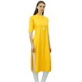 thumbnail image 4 of Phagun Kurti à Col Mandarin pour Femmes Tunique Ethnique Indienne Haut Kurta en Rayonne pour Dames, 4 of 7