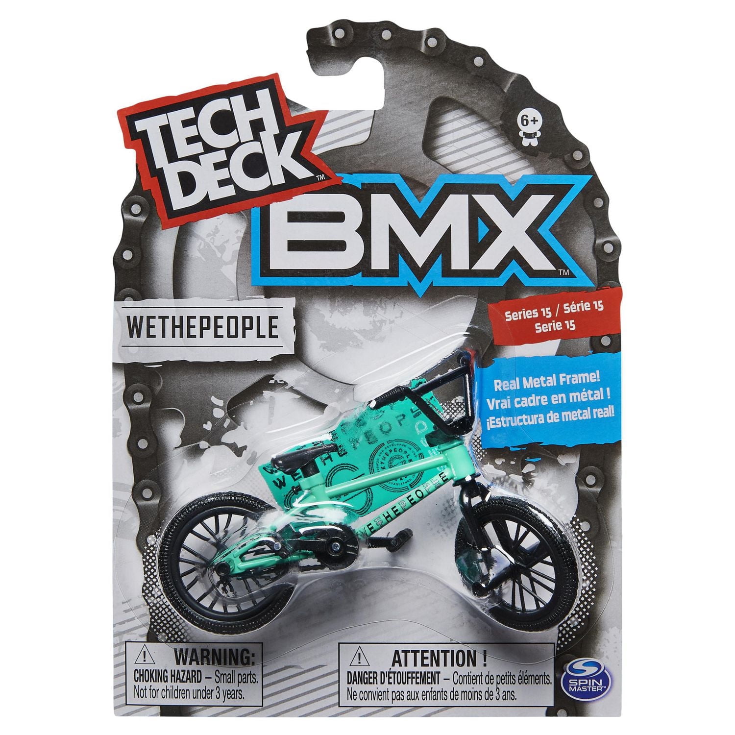 Tech Deck, Finger BMX, Wethepeople, Turquoise/Noir, Série 15