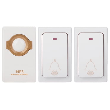 Greensen Sonnette Intelligente Sans Fil Auto-Alimentée Étanche pour Aînés, Bouton de Sonnette de Porte, Trousse de Sonnette de Porte