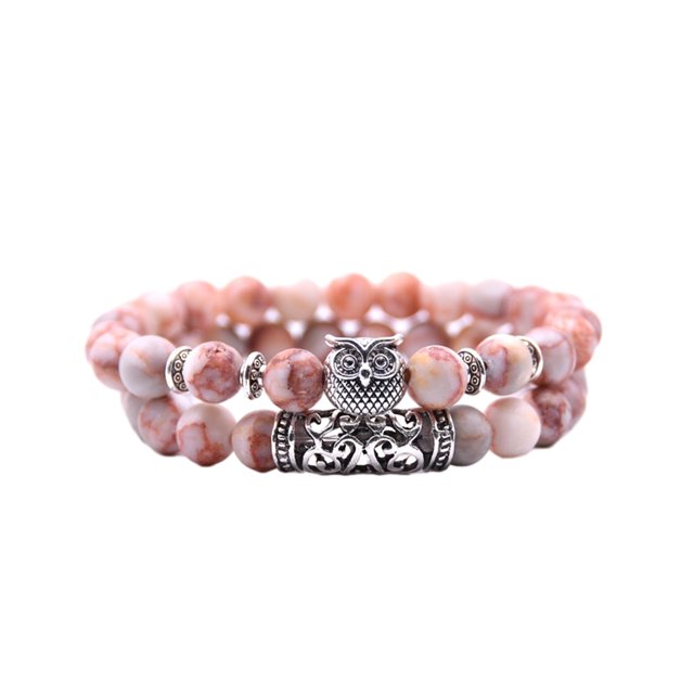 relayinert Bracelets en Pierres Naturelles, Accents Durables et à la Mode, Réseau Rouge Durable