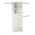 thumbnail image 1 of Systembuild Evolution Nevaeh Ridge 4 Drawer Closet Storage, White, 1 of 9
