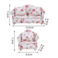 thumbnail image 3 of 1:12 Dollhouse Sofa Simulation Wood Mini Kids Handcraft Gift - 1 Set, Regular, 3 of 8