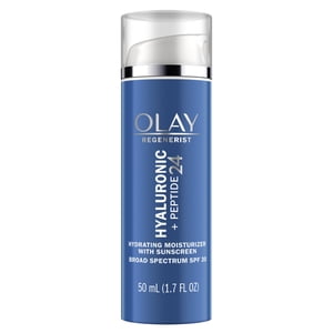Olay Regenerist Hyaluronic + Peptide 24 Face Moisturizer, Fragrance-Free, SPF 30