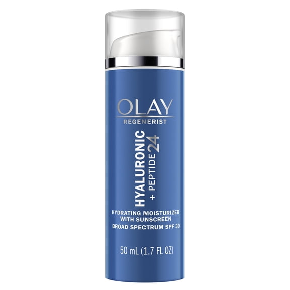 Olay Regenerist Hyaluronic + Peptide 24 Face Moisturizer, Fragrance-Free, SPF 30