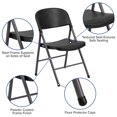 thumbnail image 2 of HERCULES Series 330 lb. Capacity Black Plastic Folding Chair with Charcoal Frame, 2 of 9
