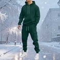 thumbnail image 5 of Mens Long Sleeve, Tracksuit with Hooded Pullover and Elastic Waist, 5 of 5