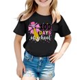 thumbnail image 1 of FAOWME T-Shirt Mode Enfant Col Rond Imprimé Cœur Manches Courtes Noir 4-5 Ans, 1 of 4