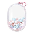thumbnail image 2 of TISHITA Sac d'Exposition Transparent pour Figurines, Étui de Rangement Antipoussière pour Mini Figurines pour Poupée de 15/20 cm Rose G avec Balles, 2 of 8