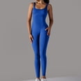 thumbnail image 4 of AherBiu Workout Bodysuits for Women Sleeveless Square Neck Ribbed Slim Yoga Jumpsuits Joggers Rompers, 4 of 6