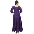 thumbnail image 4 of Bimba Robe Maxi d'Été en Coton à Manches 3/4 pour Femme, Taille à Cordon, 4 of 6
