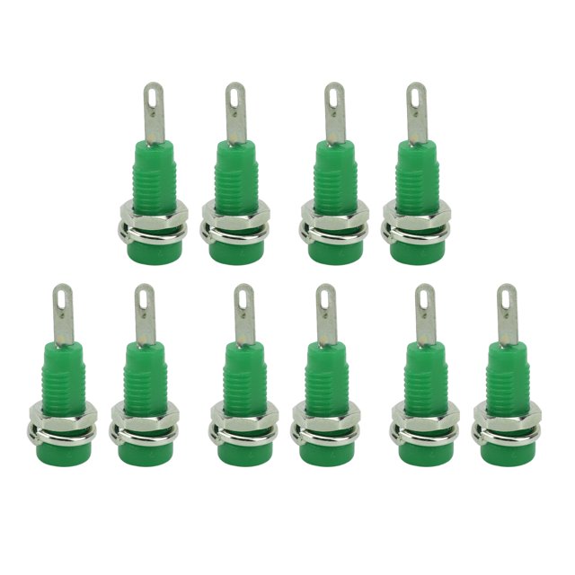 Banana Connector Panel Socket, Stable 2mm Banana Socket High Accuracy Technology Low Loss For Industrial Equipment Green