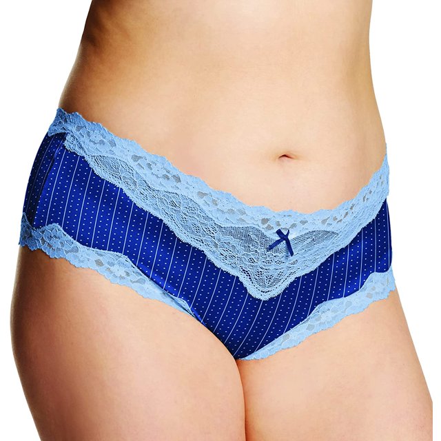Maidenform Culotte Hipster en Dentelle Festonnée Échancrée pour Femmes, 6, ASSA