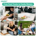 thumbnail image 4 of OasisSN Compostable 60 Pack 8x8 Inch Disposable Square Lunch Box Takeout Containers with Lid, To Go Take Out Clamshell for Food, Eco-Friendly Biodegradable Bagasse, 4 of 8