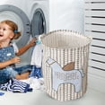 thumbnail image 5 of Hearth & Gear Patterned Linen Laundry Hamper Without Lid Large Open Top Stylish And Breathable Fabric For Bedroom Or Bathroom Easy And Durable Design Laundry Clean And Laundry Rolling Laundry with, 5 of 5