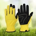 thumbnail image 2 of TIEVOSA Garden Gardening Work Protective Purposes Gloves Breathable Non Hand Gloves（Yellow）, 2 of 3