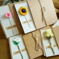 thumbnail image 3 of 1 Set Birthday Card Eye-catching with Artificial Flower Kraft Paper Baby Bridal Shower Thank-You Card for Children, 3 of 8