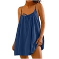 thumbnail image 4 of Sentmoon Longues Robes Fluides pour Femmes Élégantes Sans Manches à Col Rond Robe de Printemps Couleur Unie Coupe Régulière à Bretelles Spaghetti Robes Formelles pour Femmes Confortables pour le Travail et le Bureau L, 4 of 5